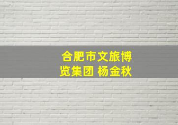 合肥市文旅博览集团 杨金秋